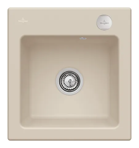 Villeroy & Boch Einbau-Küchenspülbecken „Subway“ 45 XS 475 × 510 × 225 mm, für Becken mittig in Almond