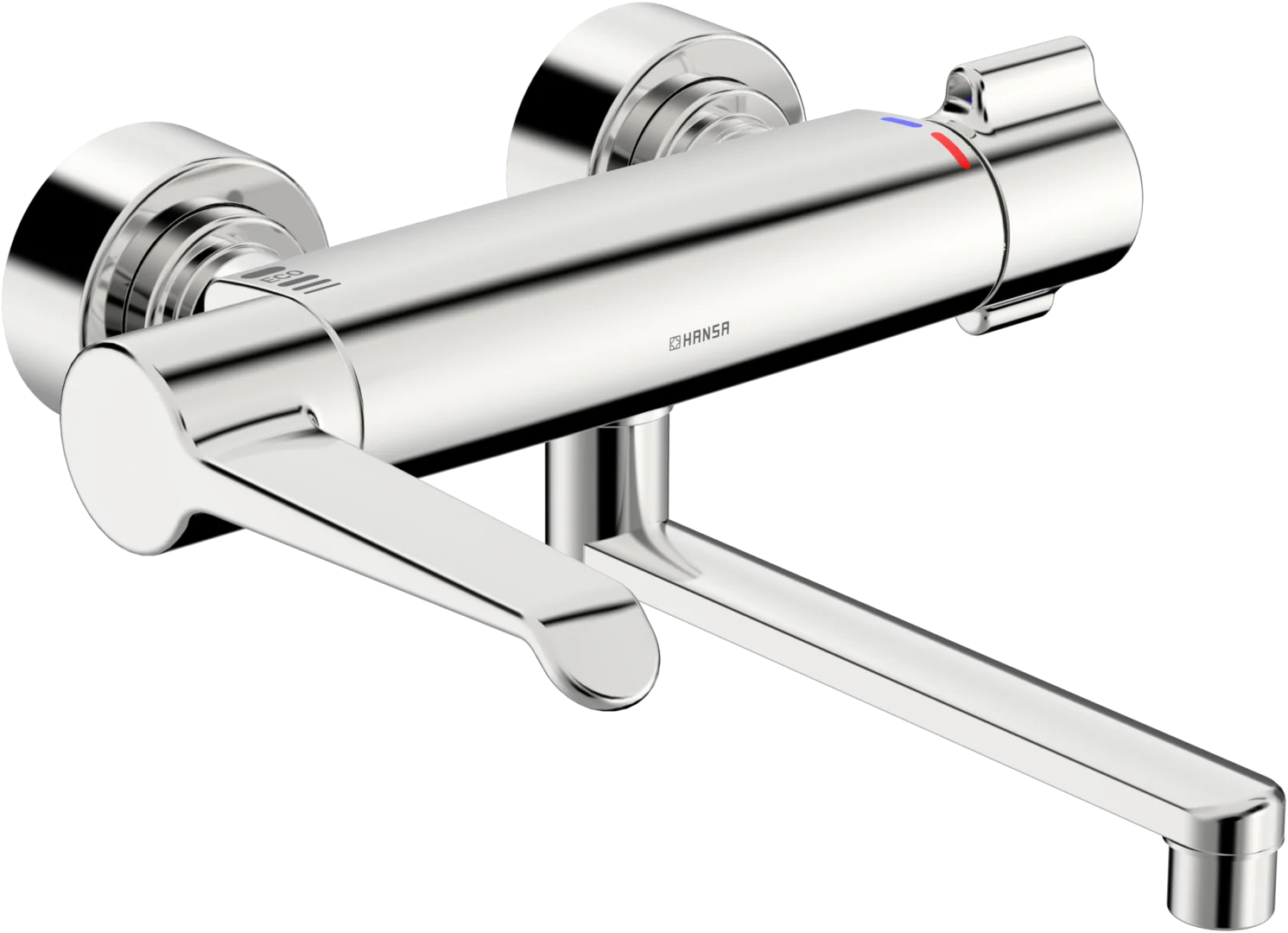 HansaCLINICA Waschtischbatterie HansaCLINICA 0880 Bedienungshebel lang Ausladung 285 mm Chrom HansaCLINICA Waschtischbatterie HansaCLINICA 0880 Bedienungshebel lang Ausladung 285 mm Chrom