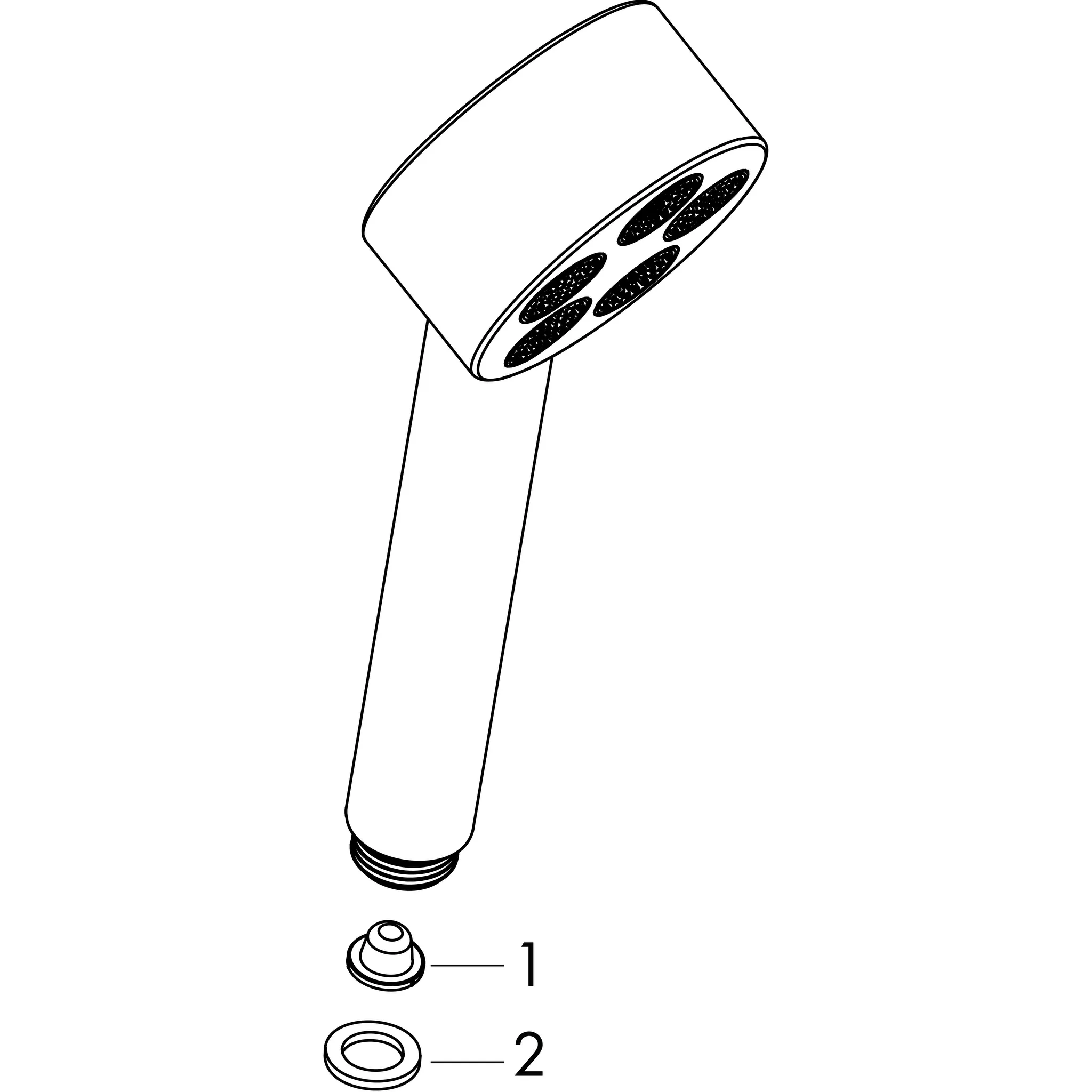 Hansgrohe AXOR One Handbrause 75 1jet EcoSmart BBC, Brushed Black Chrome, 73 mm Brausekopfgröße, PowderRain Strahlart, QuickClean Technologie, max. Durchflussmenge 9,1 l/min bei 3 bar Hansgrohe AXOR One Handbrause 75 1jet EcoSmart BBC, Brushed Black Chrome, 73 mm Brausekopfgröße, PowderRain Strahlart, QuickClean Technologie, max. Durchflussmenge 9,1 l/min bei 3 bar