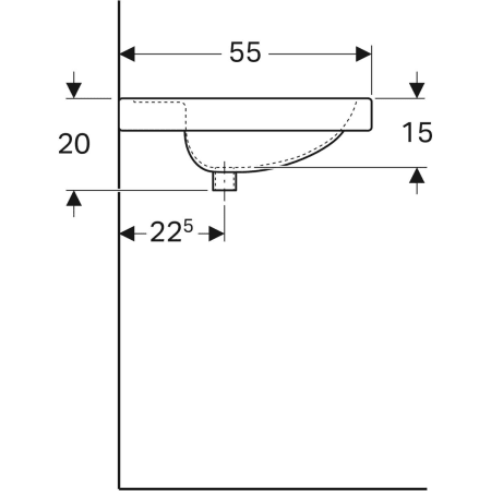 Wandwaschtisch mit Ablagefläche „Preciosa“, rechteckig 100 × 55 cm in weiß alpin Wandwaschtisch mit Ablagefläche „Preciosa“, rechteckig 100 × 55 cm in weiß alpin