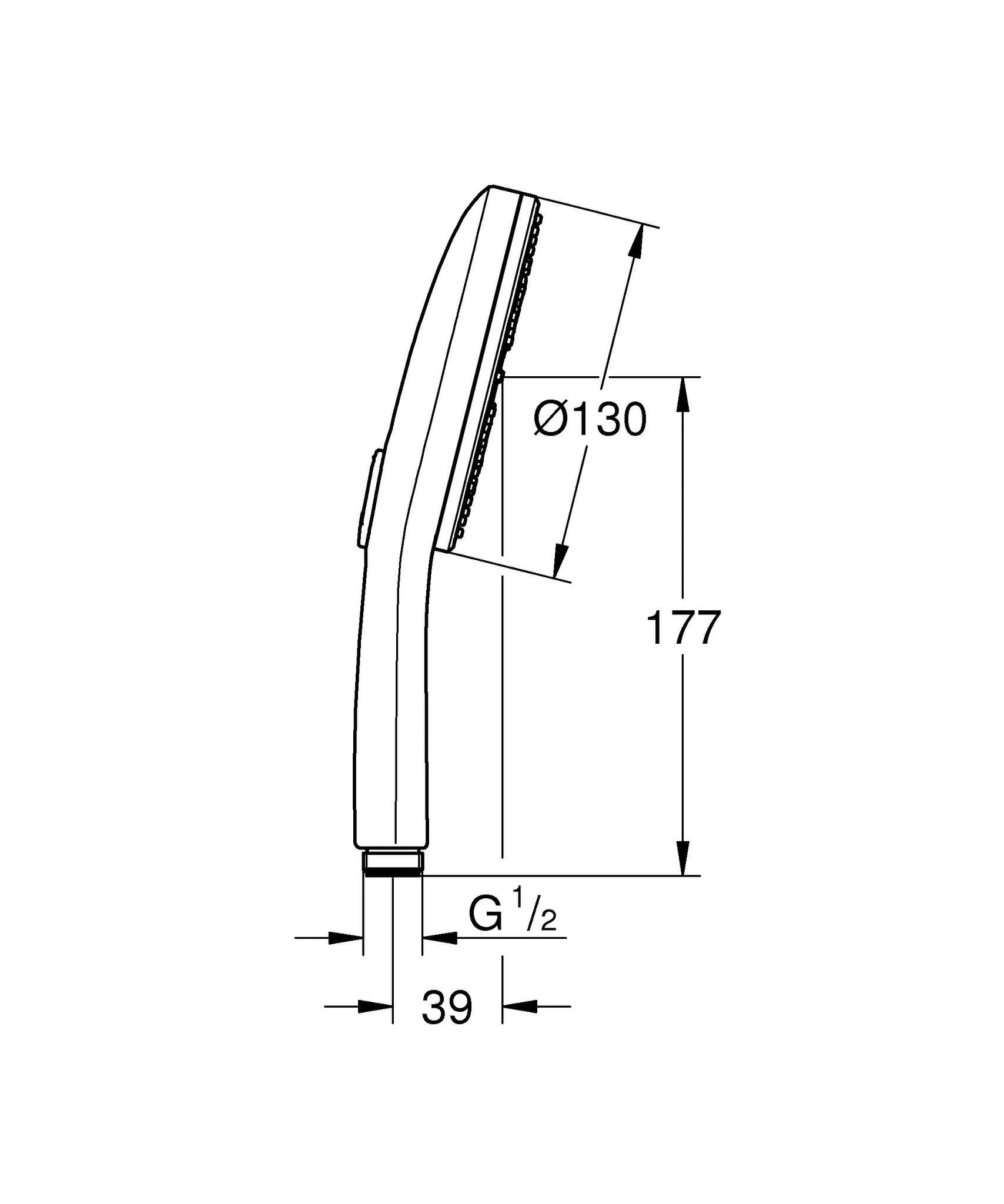 Handbrause „Rainshower Aqua“ 8.5 l/min in chrom Handbrause „Rainshower Aqua“ 8.5 l/min in chrom
