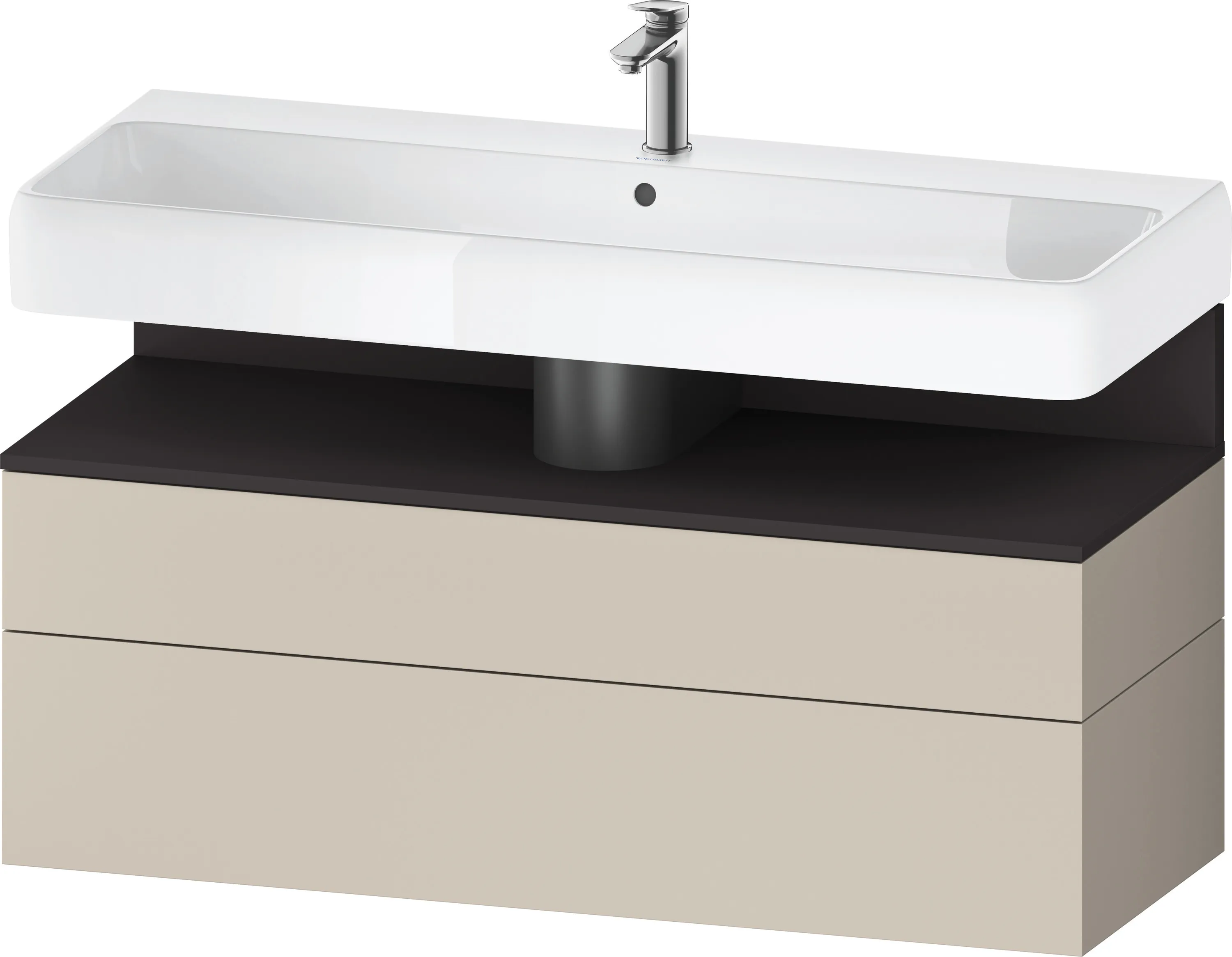 Duravit Waschtischunterschrank wandhängend „Qatego“ 119 × 59 × 47 cm, mit Beleuchtung