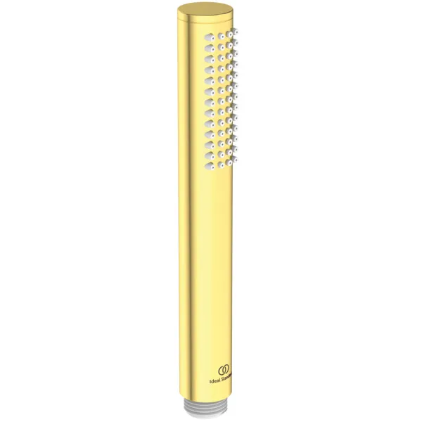 3-Loch Wannenrandarmatur Joy, ohne Auslauf, mit Stab-Handbrause und Umsteller, Brushed Gold