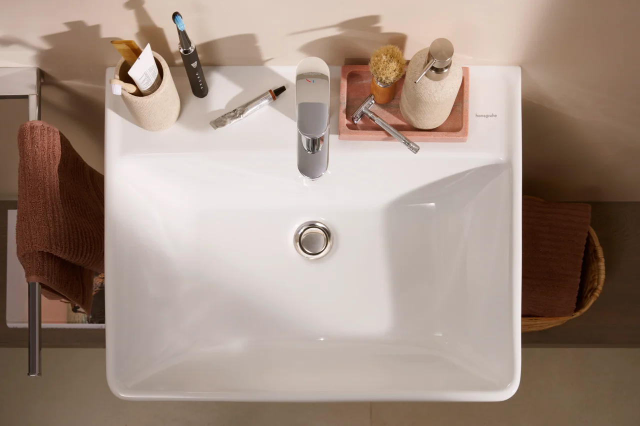Hansgrohe Xanuia Q Waschtisch in Weiß, 600x480 mm, wandhängend mit Hahnloch und Überlauf, SmartClean-Glasur Hansgrohe Xanuia Q Waschtisch in Weiß, 600x480 mm, wandhängend mit Hahnloch und Überlauf, SmartClean-Glasur