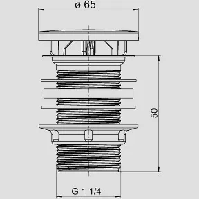 Permanentventil G1 1/4 × 65 × 50
