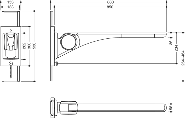 HEWI Stützklappgriff „Serie 802 LifeSystem“ HEWI Stützklappgriff „Serie 802 LifeSystem“