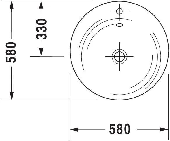 Einbauwaschtisch „Starck 1“, mit Überlauf, Hahnlochposition mittig Einbauwaschtisch „Starck 1“, mit Überlauf, Hahnlochposition mittig