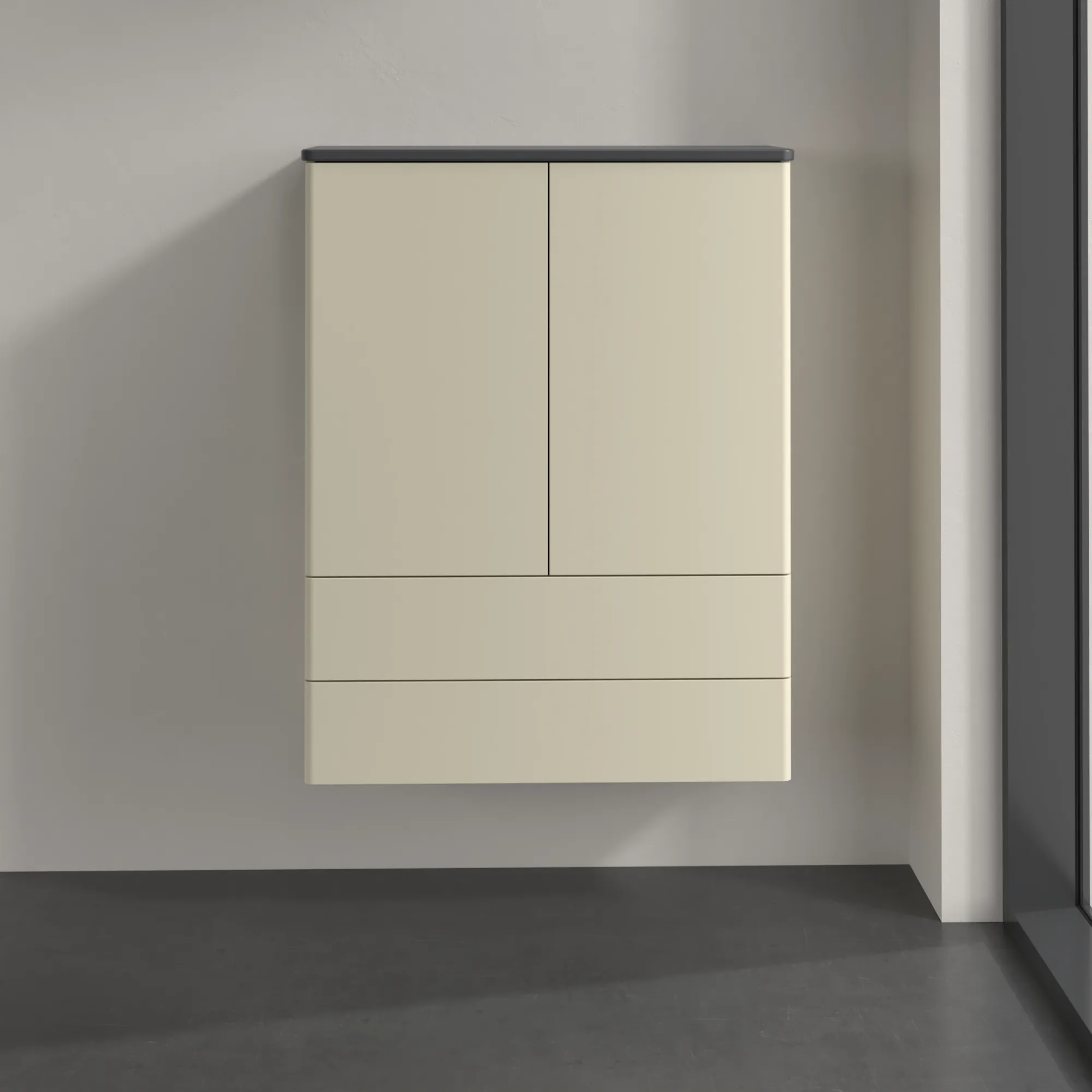 Villeroy & Boch Antao Highboard K47, 814x1039x356mm, Silk Grey Matt Lacquer Villeroy & Boch Antao Highboard K47, 814x1039x356mm, Silk Grey Matt Lacquer