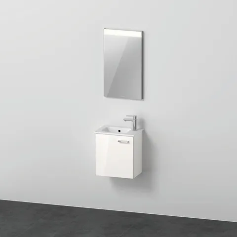 Duravit Waschtischunterschrank mit Waschtischunterbau und Spiegel „XBase“ 40 × 200 × 28,8 cm in Weiß Glänzend