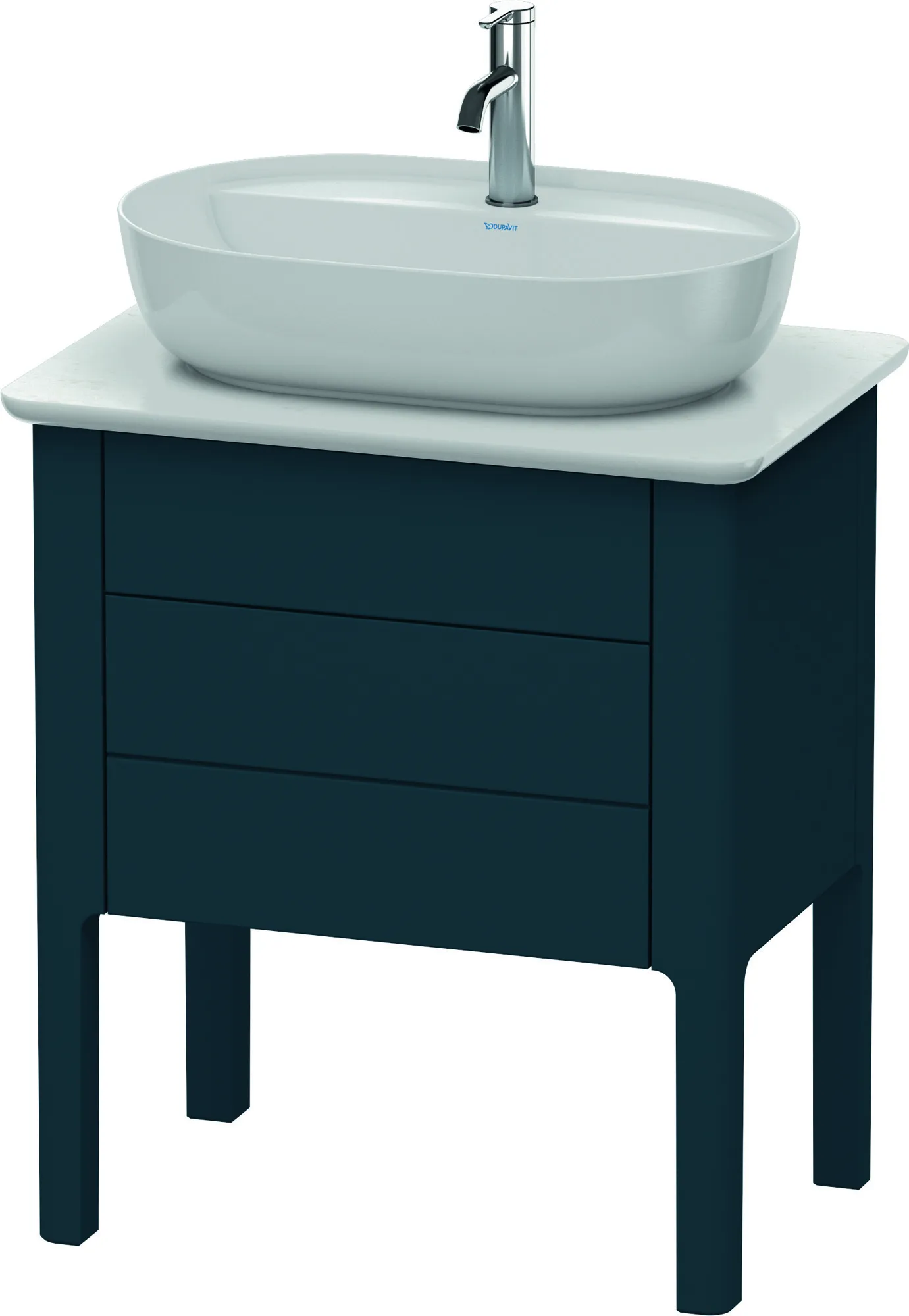 Duravit Waschtischunterschrank bodenstehend „Luv“ 63,8 × 74,3 × 45 cm Nachtblau Seidenmatt