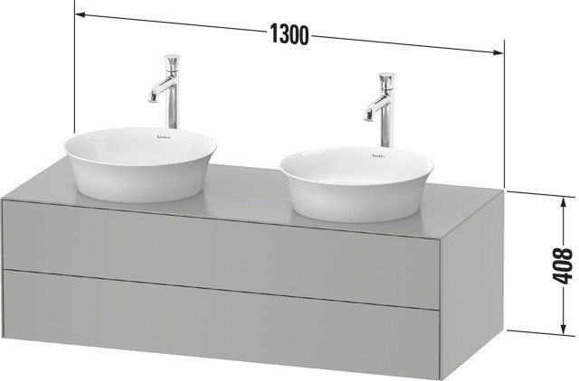 Duravit Waschtischunterschrank wandhängend „White Tulip“ 130 × 40,8 × 55 cm Duravit Waschtischunterschrank wandhängend „White Tulip“ 130 × 40,8 × 55 cm