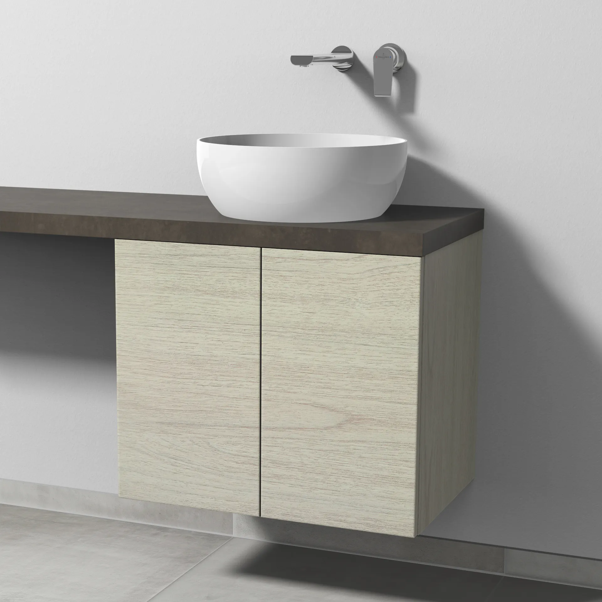 Sanipa Waschtischunterschrank „2morrow“ 600 × 510 × 420 mm in White Oak