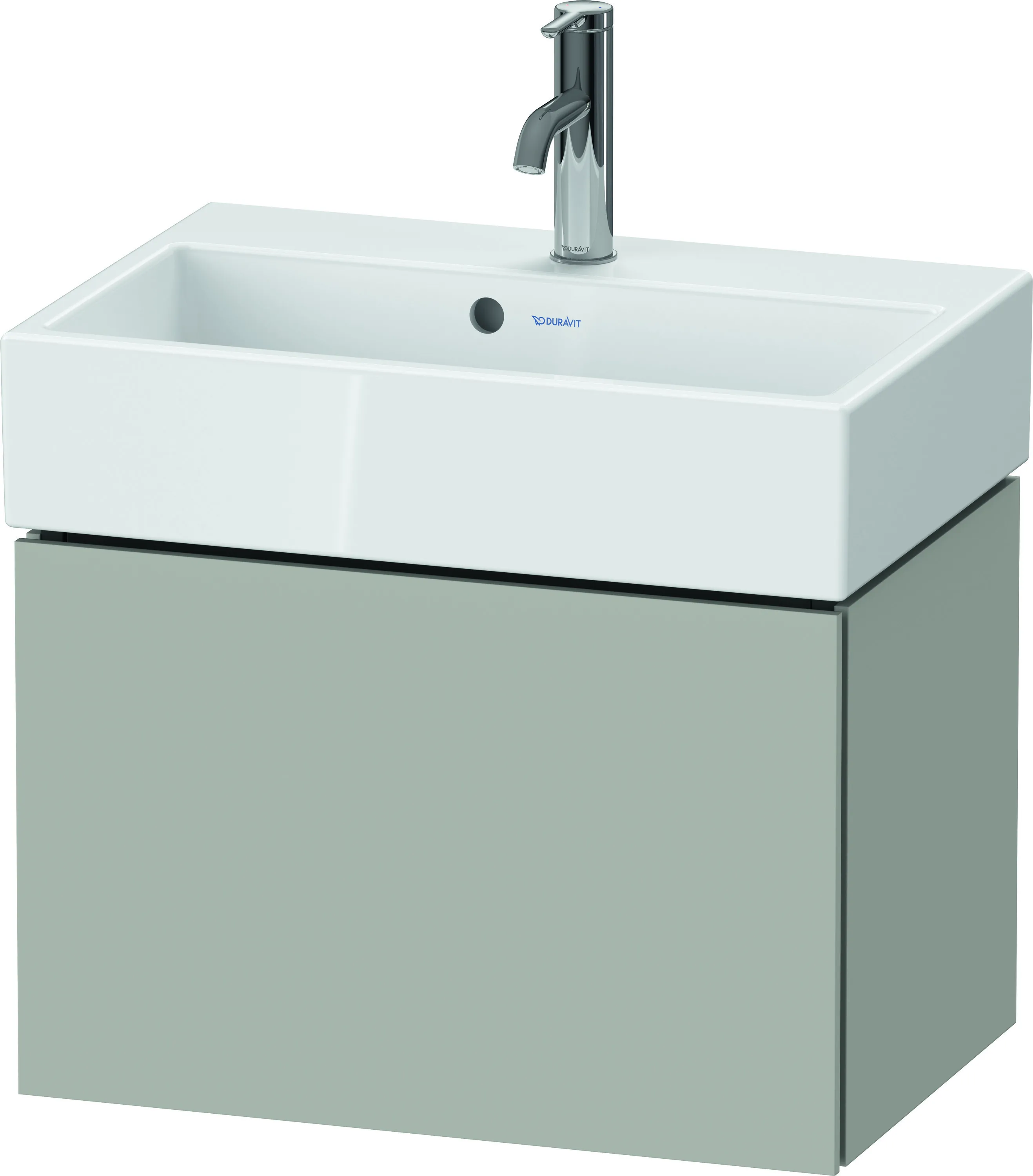 Duravit Waschtischunterschrank wandhängend „L-Cube“ 58,4 × 39,4 × 39,1 cm in Betongrau Matt