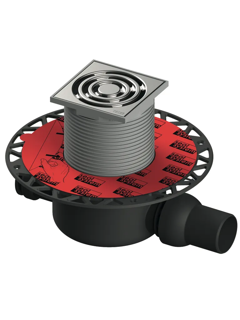 Drainpoint S 120 Boden-Ablaufset Norm, waagerecht, mit Seal System Universalflansch
