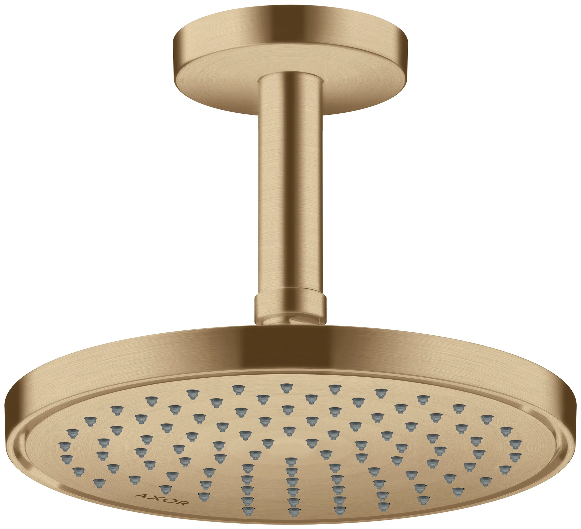 Hansgrohe AXOR ShowerSolutions Kopfbrause 220 1jet EcoSmart Brushed Bronze, 220 mm, verstellbarer Winkel, abnehmbar zur Reinigung, G 1/2 Anschluss Hansgrohe AXOR ShowerSolutions Kopfbrause 220 1jet EcoSmart Brushed Bronze, 220 mm, verstellbarer Winkel, abnehmbar zur Reinigung, G 1/2 Anschluss