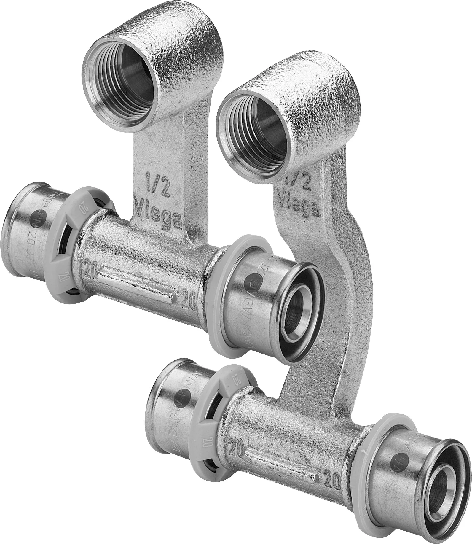 Viega „Sanfix P“ Sockelleisten-Heizkörperanschlussstück vernickelt 16 mm × 1/2″ × 16 mm Viega „Sanfix P“ Sockelleisten-Heizkörperanschlussstück vernickelt 16 mm × 1/2″ × 16 mm