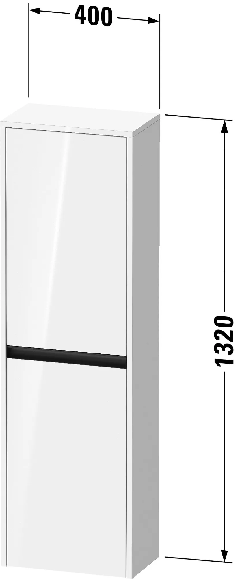 Duravit Halbhochschrank „Ketho.2“ 40 × 132 × 24 cm in Betongrau Matt Duravit Halbhochschrank „Ketho.2“ 40 × 132 × 24 cm in Betongrau Matt