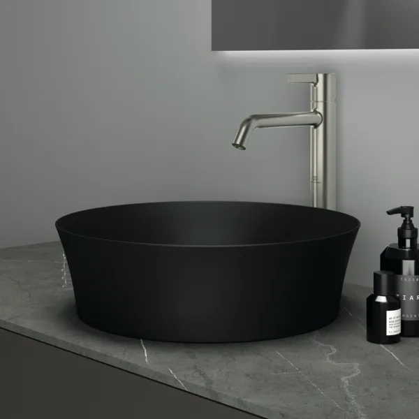 Waschbecken „Ipalyss“ 40 × 40 × 12 cm in Schwarz Matt Waschbecken „Ipalyss“ 40 × 40 × 12 cm in Schwarz Matt
