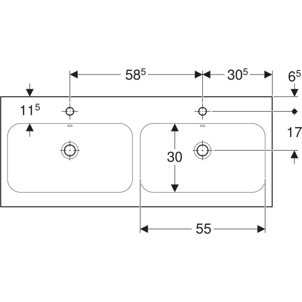 Wandwaschtisch „iCon Light“, links und rechts, rechteckig 120 × 48 cm in weiß alpin Wandwaschtisch „iCon Light“, links und rechts, rechteckig 120 × 48 cm in weiß alpin