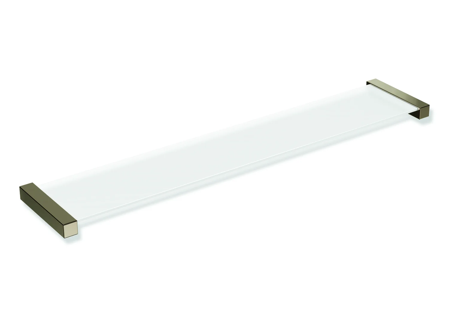 Ablage, Edelstahl, PVD, Ablagefläche aus ESG-Glas (4 mm), von der Unterseite satiniert, Breite 616 mm, Höhe 20 mm, Tiefe 122 mm, in Farbe CK (Messing glänzend) Ablage, Edelstahl, PVD, Ablagefläche aus ESG-Glas (4 mm), von der Unterseite satiniert, Breite 616 mm, Höhe 20 mm, Tiefe 122 mm, in Farbe CK (Messing glänzend)