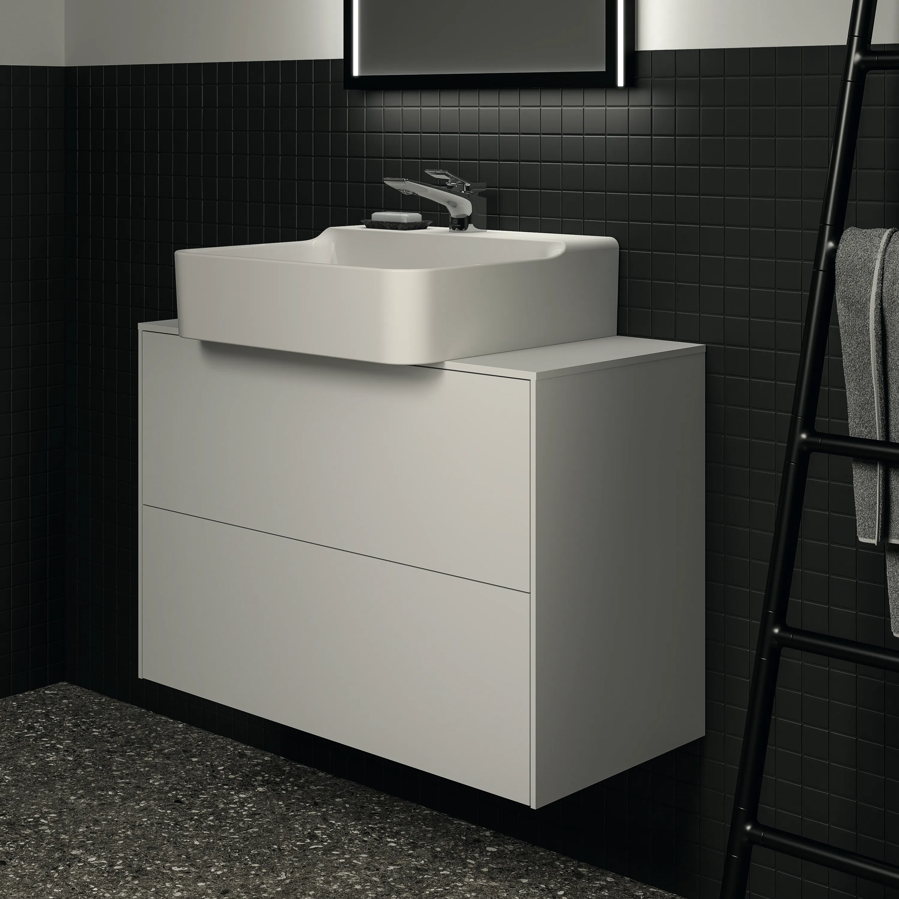 Ideal Standard Waschtischunterschrank „Conca“ 80,2 × 55 × 37,3 cm Weiß matt lackiert Ideal Standard Waschtischunterschrank „Conca“ 80,2 × 55 × 37,3 cm Weiß matt lackiert