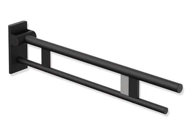 HEWI Mobiler Stützklappgriff Duo Design A System 900 Edelstahl schwarz HEWI Mobiler Stützklappgriff Duo Design A System 900 Edelstahl schwarz