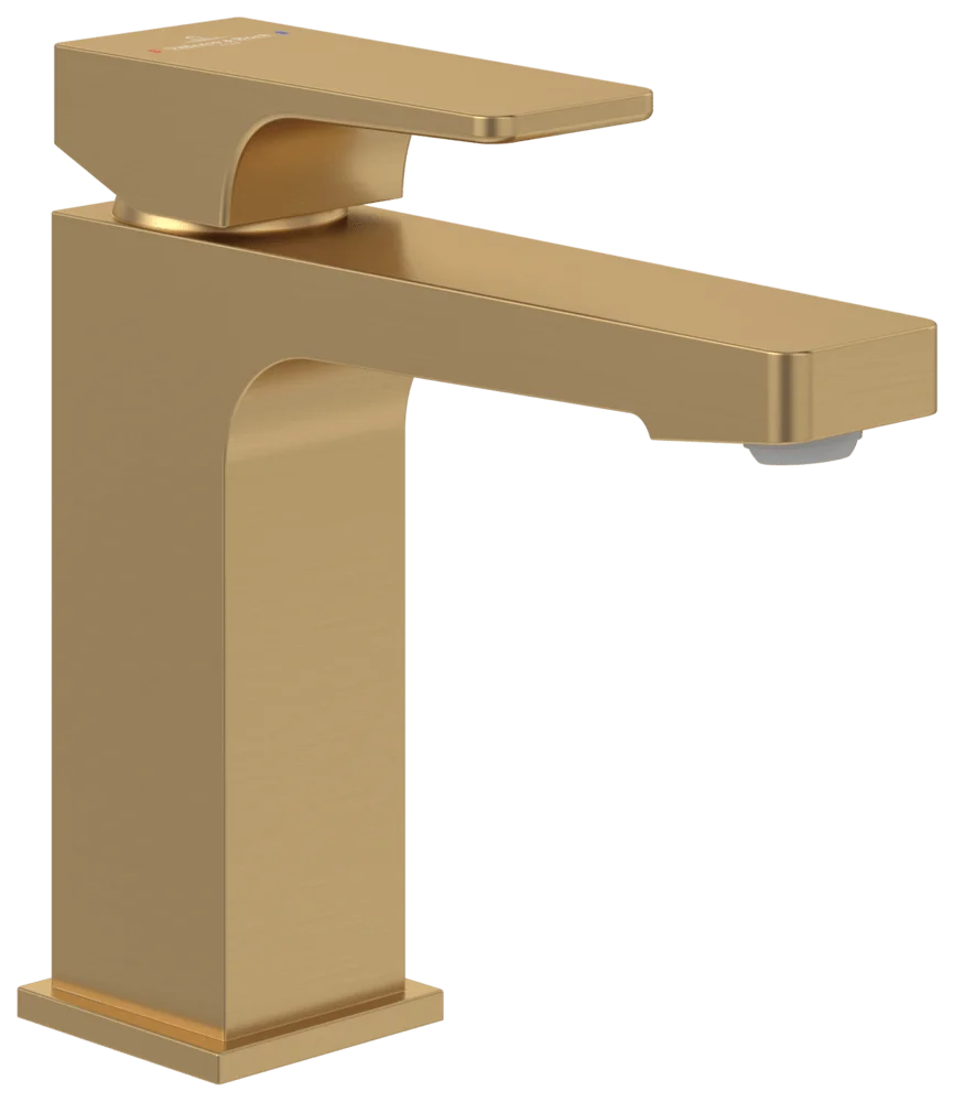 Villeroy & Boch Architectura Square Einhebel-Waschtischarmatur TVW125001000, 50 x 161 x 165 mm, Brushed Gold