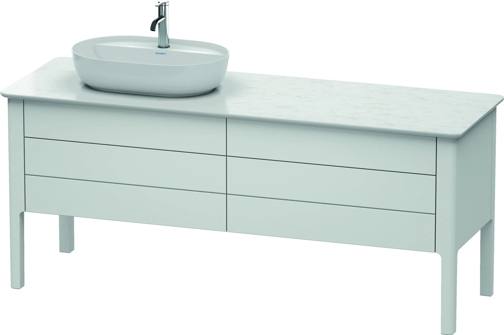 Duravit Waschtischunterschrank bodenstehend „Luv“ 173,3 × 74,3 × 57 cm Weiß Seidenmatt Duravit Waschtischunterschrank bodenstehend „Luv“ 173,3 × 74,3 × 57 cm Weiß Seidenmatt