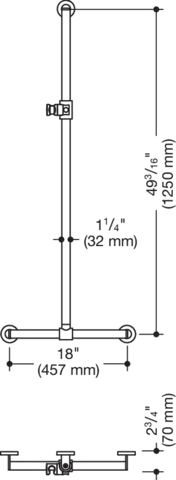 HEWI Haltegriff „System 900“ in Schwarz tiefmatt / Schwarz matt HEWI Haltegriff „System 900“ in Schwarz tiefmatt / Schwarz matt
