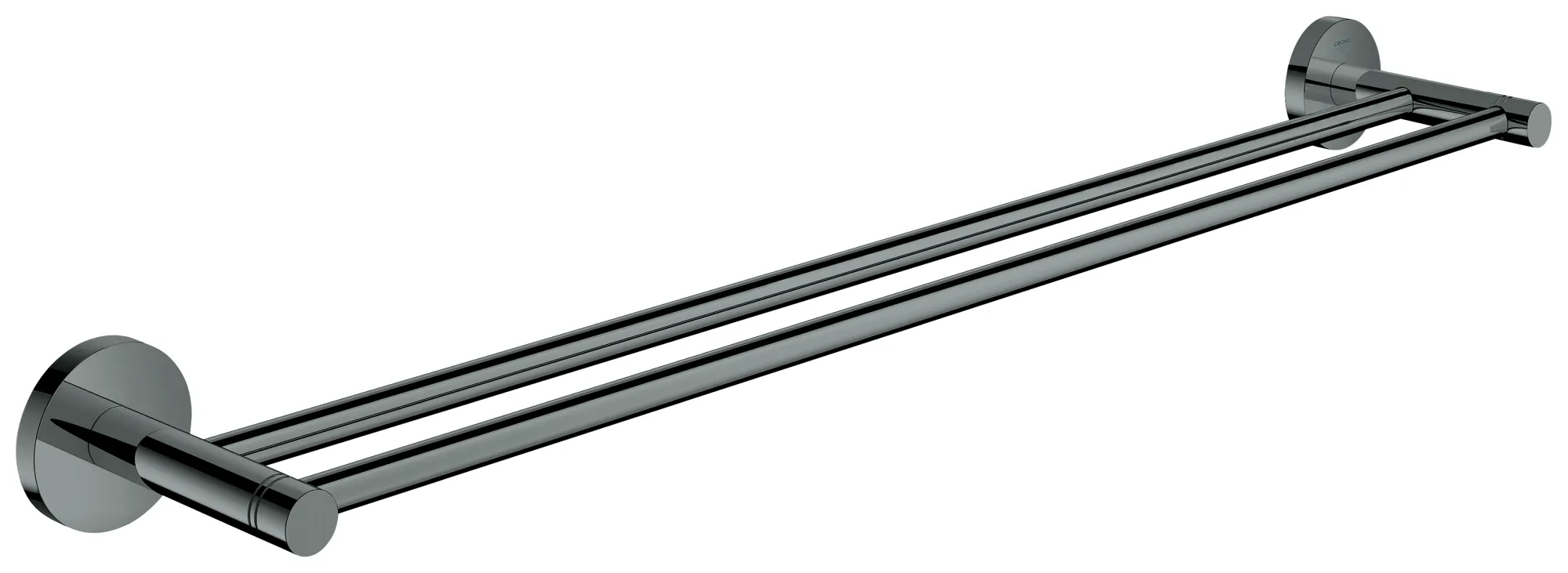 Grohe Doppel-Badetuchhalter Essentials 654 mm in hard graphite Grohe Doppel-Badetuchhalter Essentials 654 mm in hard graphite