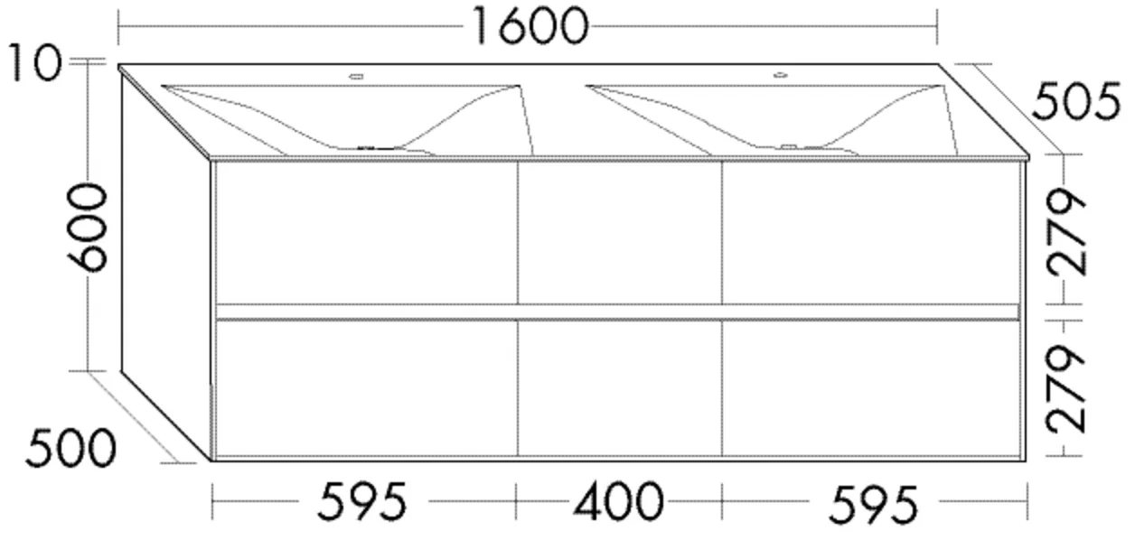 burgbad Waschtischunterschrank „rc40Solitaire“ in Sandstein Solid Matt