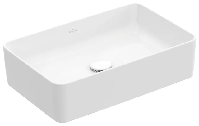 Villeroy & Boch Aufsatzwaschtisch rechteck aus TitanCeram „Collaro“ 560 × 360 × 145 mm, ohne Hahnlochbohrung in Weiß Alpin Villeroy & Boch Aufsatzwaschtisch rechteck aus TitanCeram „Collaro“ 560 × 360 × 145 mm, ohne Hahnlochbohrung in Weiß Alpin