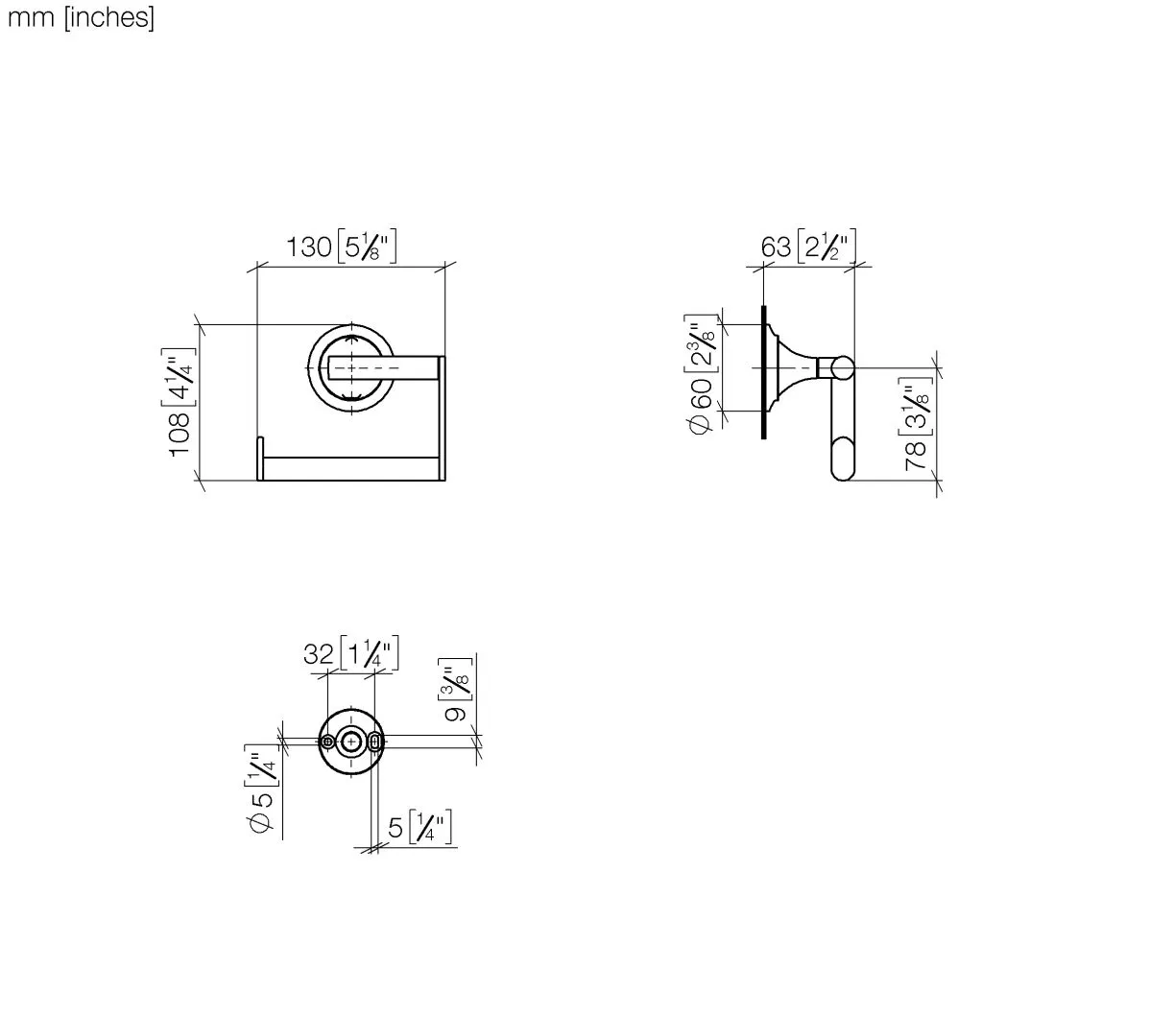 Papierrollenhalter ohne Deckel VAIA Chrom 83500809