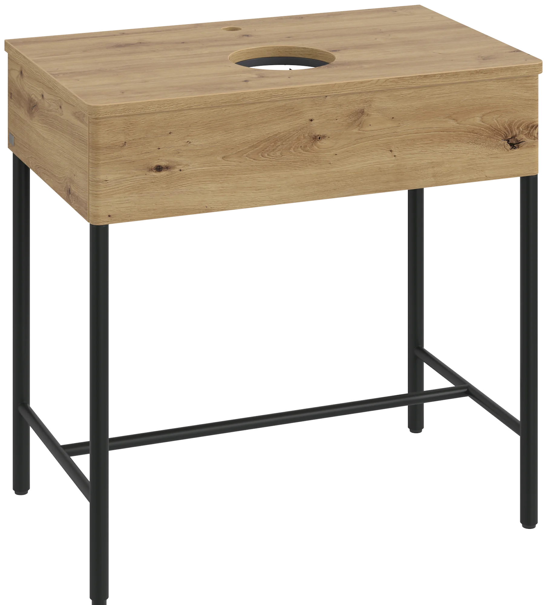 Villeroy & Boch Waschbeckenunterschrank Artis L60051, Eckig Oak Natural Touch, 800x782x500mm, mit Beleuchtung und Push-to-open Funktion