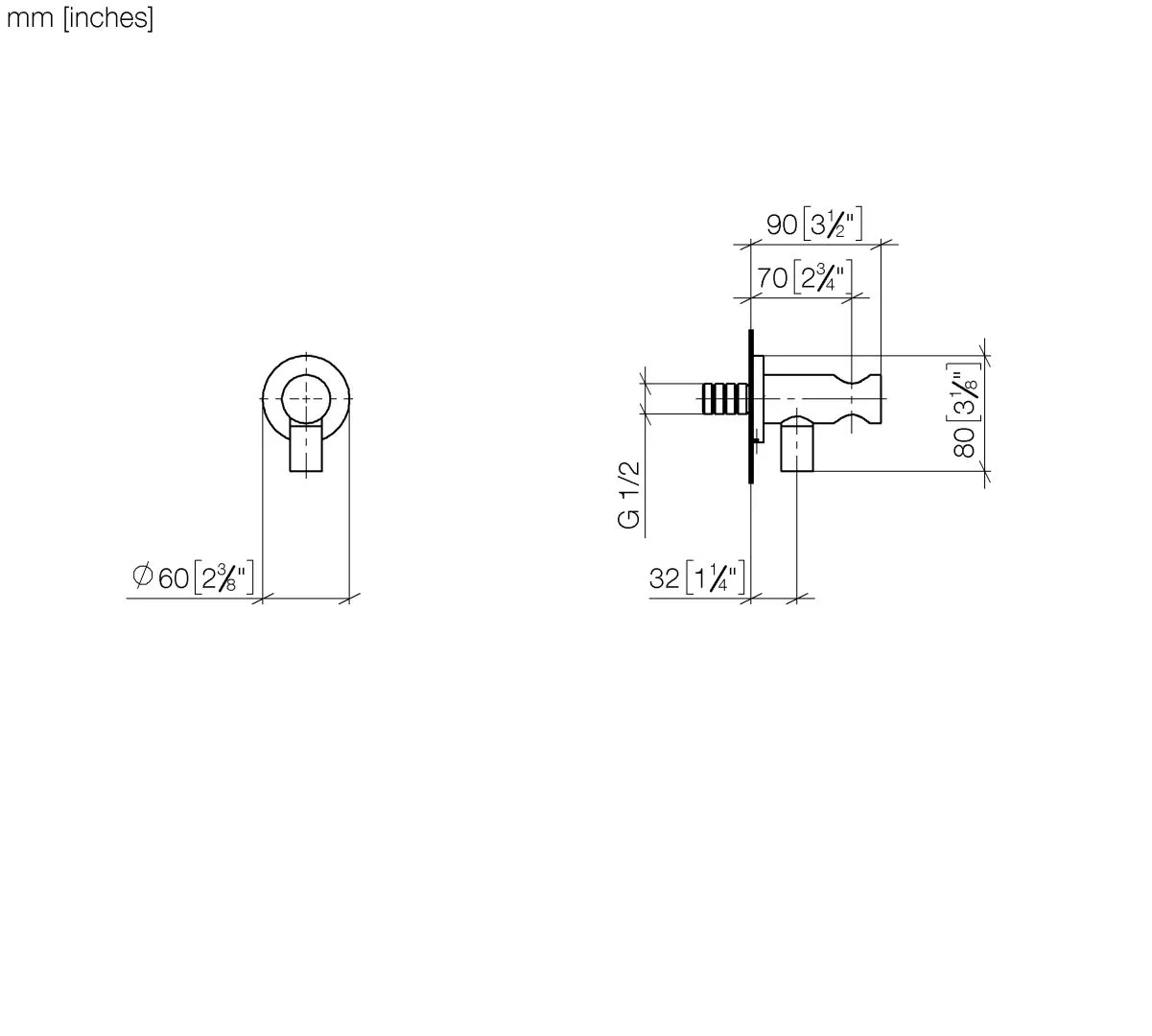 Wandanschlussbogen in Champagne (gebürstet, 22 kt vergoldet) Wandanschlussbogen in Champagne (gebürstet, 22 kt vergoldet)