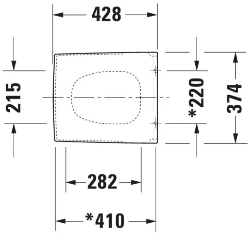 Duravit WC-Sitz „Vero“ 34 × 42,8 × 4,5 cm in Weiß Hochglanz