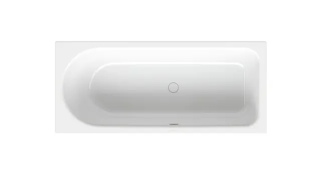 BetteOcean Badewanne Rechteck 1600x700x450 mm Weiß glasierter Titan-Stahl Überlauf vorne Fußende rechts Einbau