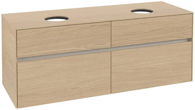 Villeroy & Boch Waschtischunterschrank „Collaro“ 1400 × 548 × 500 mm Nordic Oak, mit Beleuchtung, für links und rechts Villeroy & Boch Waschtischunterschrank „Collaro“ 1400 × 548 × 500 mm Nordic Oak, mit Beleuchtung, für links und rechts