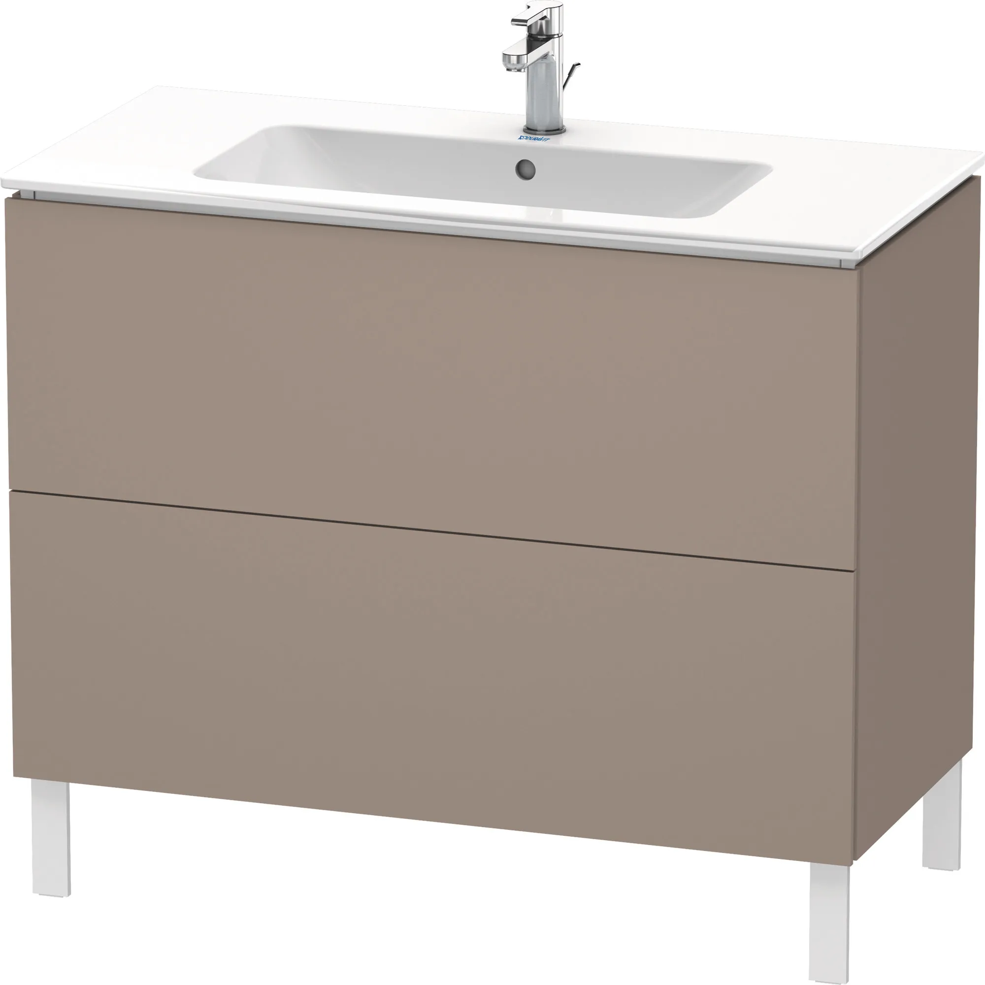 Duravit Waschtischunterschrank bodenstehend „L-Cube“ 102 × 70,4 × 48,1 cm Basalt Matt Duravit Waschtischunterschrank bodenstehend „L-Cube“ 102 × 70,4 × 48,1 cm Basalt Matt