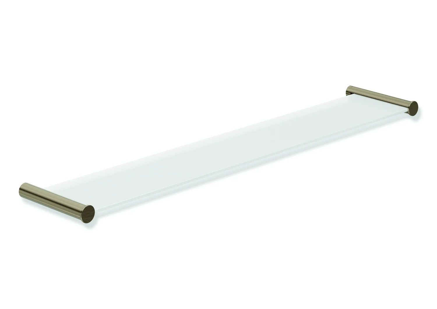 HEWI Ablage System 162, Edelstahl PVD, Glasplatte bronze gebürstet, 600 mm breit, 122 mm tief