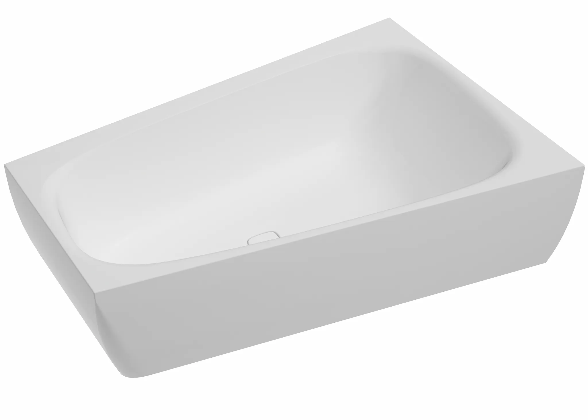 Hoesch Badewanne „iSensi“ Monolith trapez 150 × 100 cm, mit Schürze, rechts in Weiß Hoesch Badewanne „iSensi“ Monolith trapez 150 × 100 cm, mit Schürze, rechts in Weiß