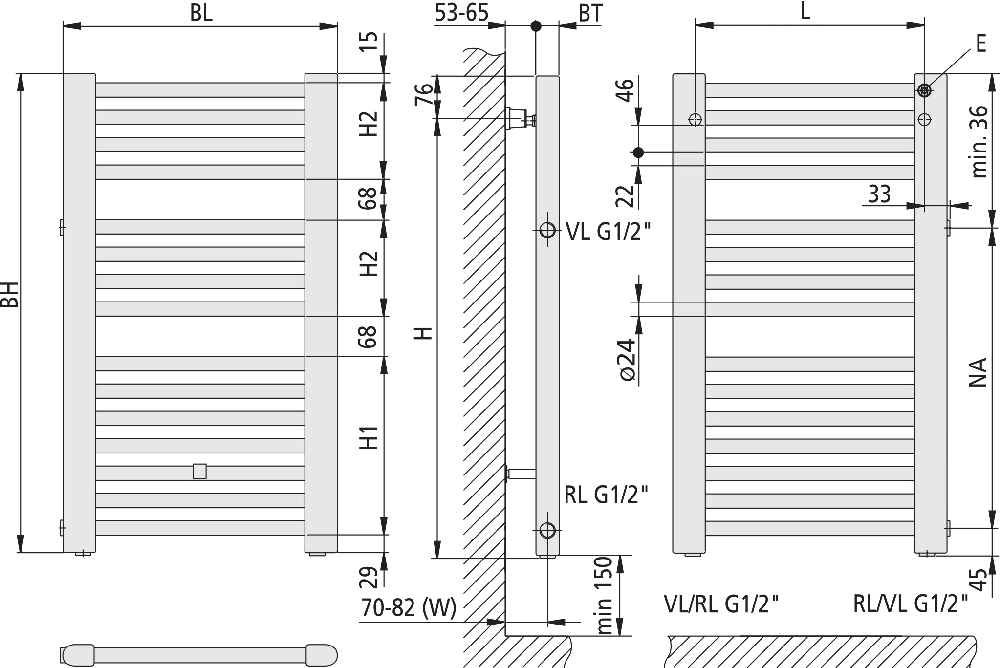 Kermi Heizkörper „Basic®-D“ 52,4 × 80,4 cm in Weiß Kermi Heizkörper „Basic®-D“ 52,4 × 80,4 cm in Weiß