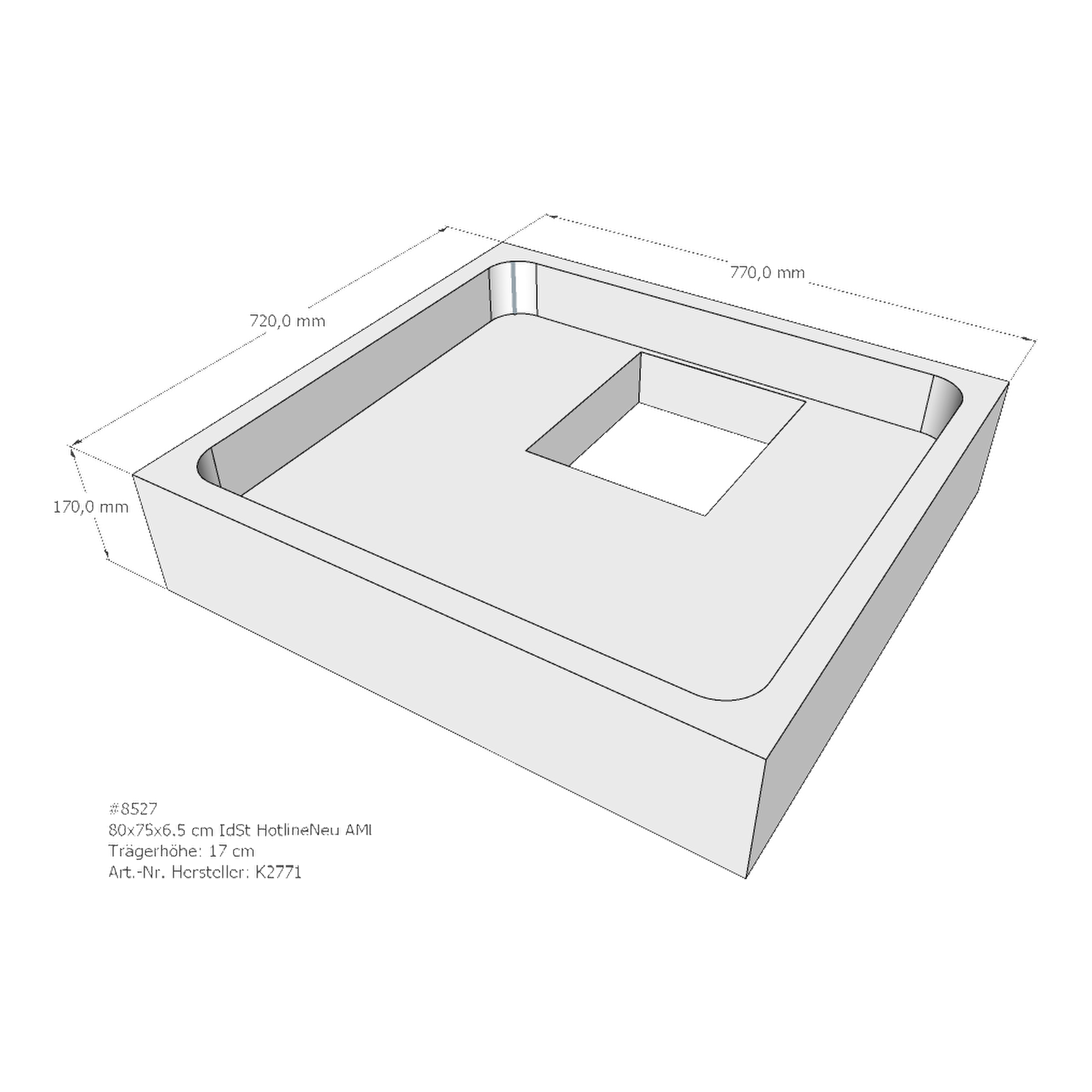 Duschwannenträger für Ideal Standard HotlineNeu 80 × 75 × 6,5 cm Duschwannenträger für Ideal Standard HotlineNeu 80 × 75 × 6,5 cm