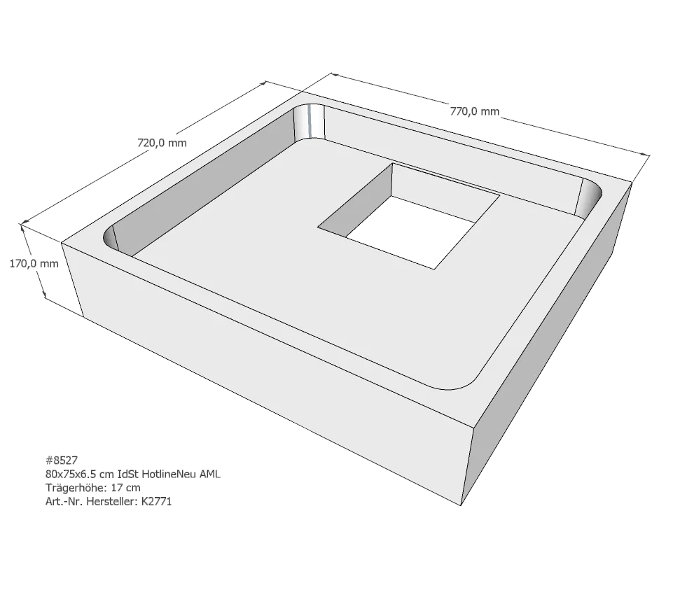 Duschwannenträger für Ideal Standard HotlineNeu 80 × 75 × 6,5 cm Duschwannenträger für Ideal Standard HotlineNeu 80 × 75 × 6,5 cm
