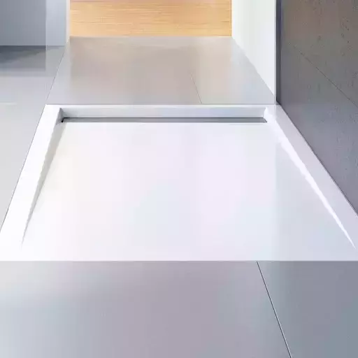 HSK rechteck Acryl-Duschwanne „superflach“ mit schmaler Ablaufrinne 90 × 120 cm mit Antislip