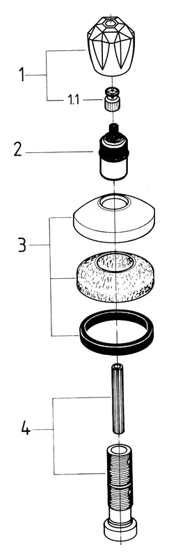 Grohe Atlanta UP-Ventil Oberbau 19830, Markierung blau, chrom Grohe Atlanta UP-Ventil Oberbau 19830, Markierung blau, chrom