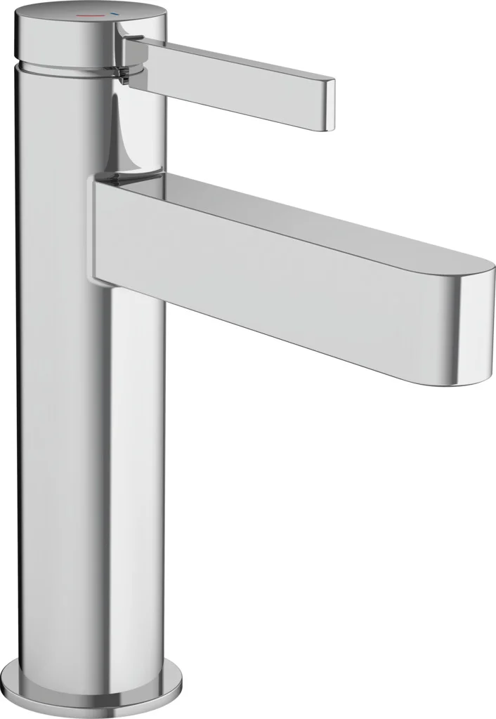 Hansgrohe Finoris Einhebel-Waschtischmischer 110 CoolStart mit Zugstangen-Ablaufgarnitur, Chrom, Ausladung 139 mm, Auslaufhöhe 113 mm