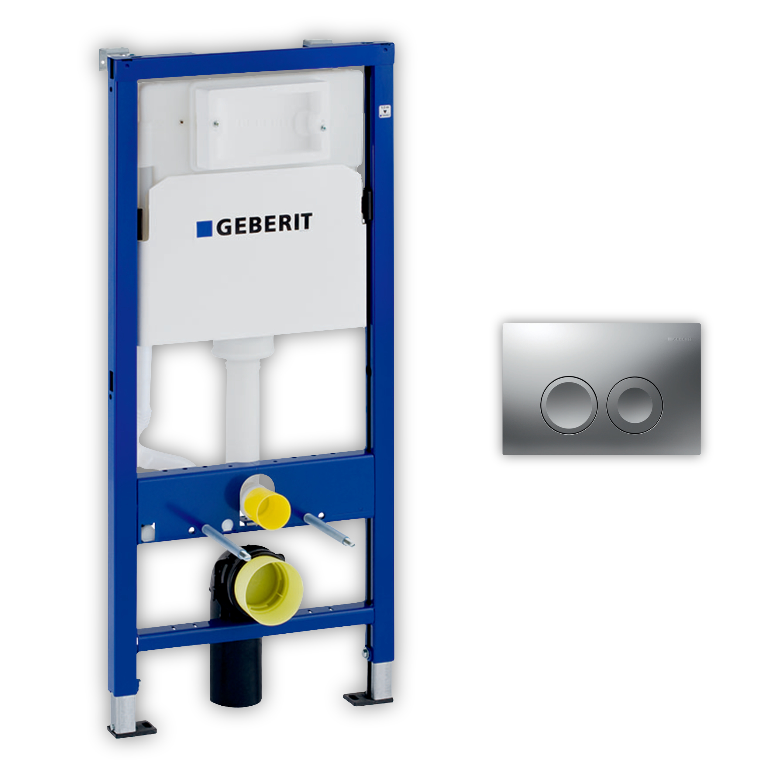 Vorwand-/Einbauelement für Toilette mit Spülkasten Delta (UP100) Betätigungsplatte Geberit UP100 „Delta25“ in Vorwand-/Einbauelement für Toilette mit Spülkasten Delta (UP100) Betätigungsplatte Geberit UP100 „Delta25“ in