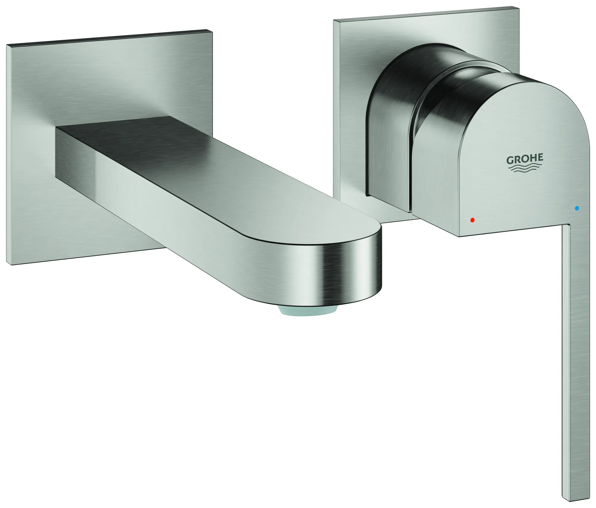 Grohe Plus 2-Loch-Waschtischbatterie Wandmontage, supersteel Farbe: supersteel Grohe Plus 2-Loch-Waschtischbatterie Wandmontage, supersteel Farbe: supersteel