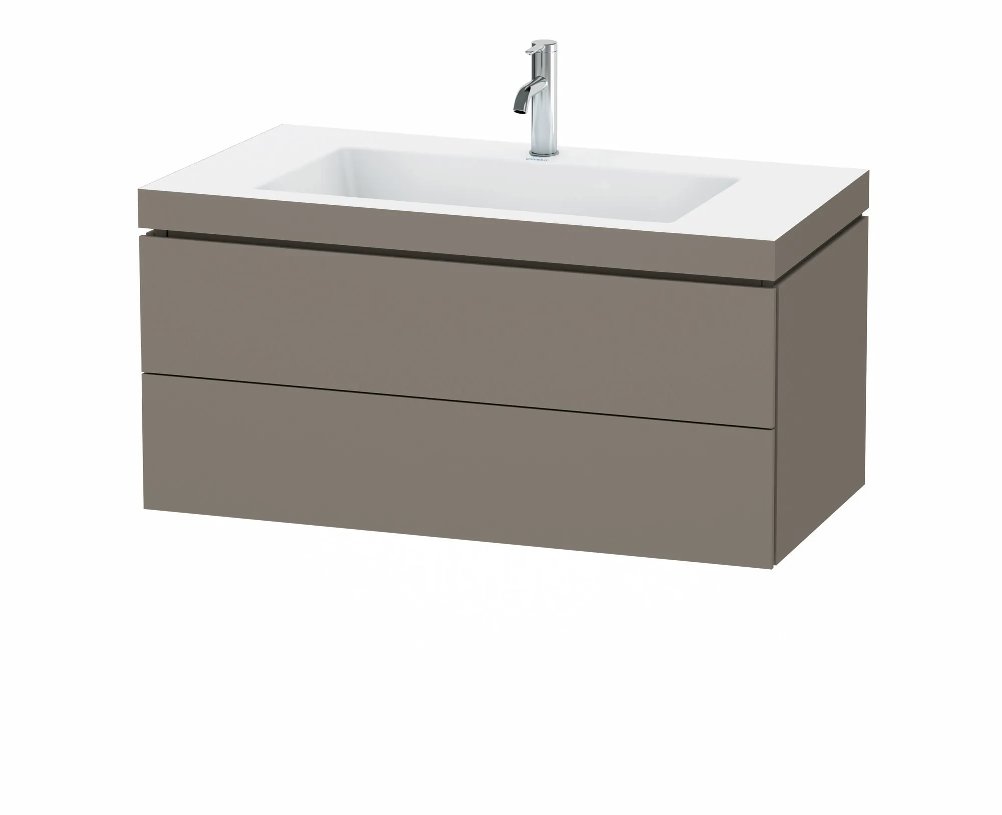 Duravit Möbelset c-shaped Set wandhängend wandhängend „L-Cube“ 100 × 50 × 48 cm Flannel Grey Seidenmatt
